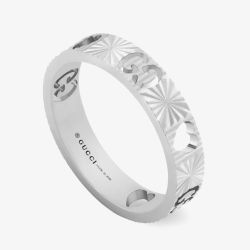 Gucci Icon 18ct White Gold Heart Ring YBC729458001011