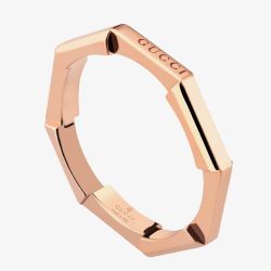 Gucci 18ct Rose Gold GUCCI Link to Love Mirrored Ring YBC662194002