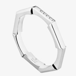 Gucci 18ct White Gold GUCCI Link to Love Mirrored Ring YBC662194003