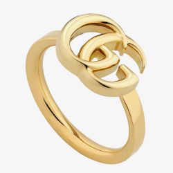 Gucci GG Running 18ct Gold Thin Ring YBC525690001