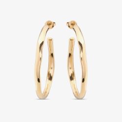 UNOde50 Ohmmm.. Gold Plated Oval Hoop Earrings PEN0419ORO0000U