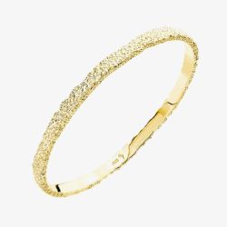 Lucy Quartermaine 18ct Gold Plated Hula Textured Bangle HBG1G