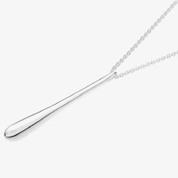Lucy Quartermaine Silver Long Drop Pendant Necklace DP8
