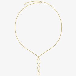 Lucy Quartermaine Gold Vermeil Tri Petal Long Necklace PNL1G
