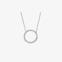Lucy Quartermaine Silver Hula Open Circle Necklace HP1