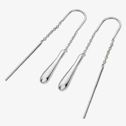 Lucy Quartermaine Silver Drop Feeder With Bridge Dropper Earrings DER32