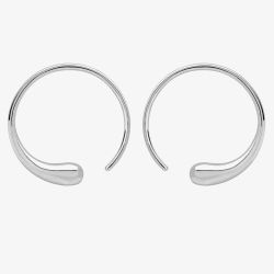 Lucy Quartermaine Silver Small Luna Hoop Earrings LER2