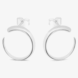 Lucy Quartermaine Silver Large Luna Stud Earrings LS2