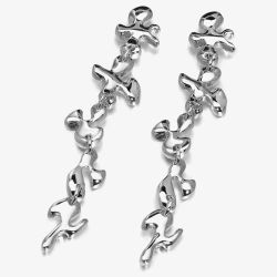 Lucy Quartermaine Silver Splash Dropper Earrings SER1