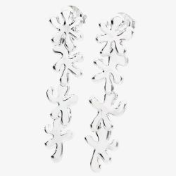 Lucy Quartermaine Silver 4 Splash Dropper Earrings SER3