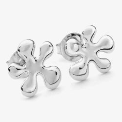 Lucy Quartermaine Silver Large Splash Stud Earrings SS2