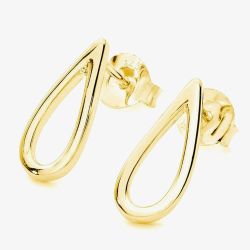 Lucy Quartermaine Gold Vermeil Petal Stud Earrings PS1G