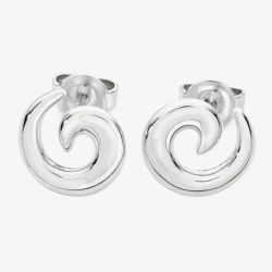 Lucy Quartermaine Elements Silver Swirl Stud Earrings ELS3