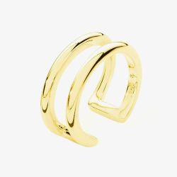 Lucy Quartermaine Gold Vermail Art Deco Ear Cuff Earring ADCU1G