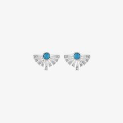 Lucy Quartermaine Silver & Turquoise Egyptian Studs Earrings ES2