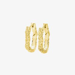 Lucy Quartermaine 18ct Gold Vermeil Hula Small Hoop Earrings HER2G