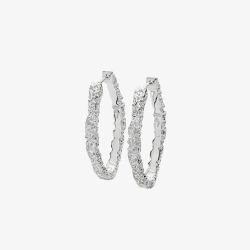 Lucy Quartermaine Silver Hula Medium Hoop Earrings HER3
