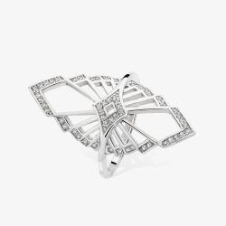 Lucy Quartermaine Silver Topaz Skinny Droplet Open Ring ADER6EL