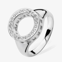 Lucy Quartermaine Silver Art Deco Halo Ring ADR1