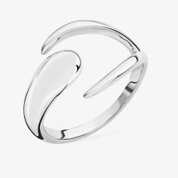 Lucy Quartermaine Silver Open Luna Fashion Ring LR1