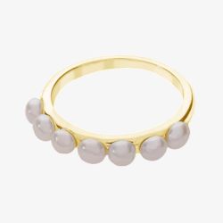 Lucy Quartermaine Gold Vermeil Royal Pearl Ring RR2G