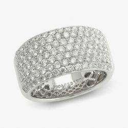 18ct White Gold Wide Pavé Diamond Ring 15.01726.002 M