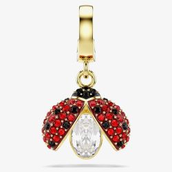 Swarovski Idyllia 18ct Gold Tone Plated Crystal Ladybird Charm 5743138
