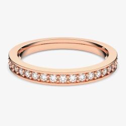 Swarovski Rare Rose Gold Tone White Crystal Channel Half Eternity Ring 5032