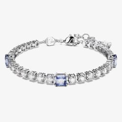 Swarovski Matrix Blue Mixed Cuts Tennis Rhodium Plated Bracelet 5666426 (M)