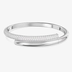 Swarovski Dextera Magnetic Closure Hinged Rhodium Plated Bangle 5670252