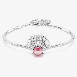 Swarovski Idyllia Rhodium Plated Shell Half Bangle 5680298