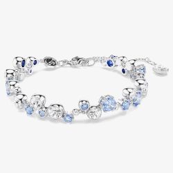Swarovski Constella Rhodium Plated Blue & White Crystal Bracelet 5722479