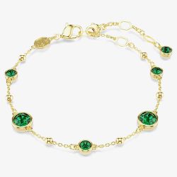 Swarovski Imber Gold Tone Plated Green Crystal Bracelet 5730676