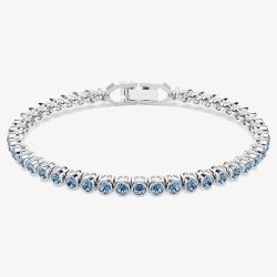 Swarovski Imber Rhodium Plated Blue Crystal Tennis Bracelet 5734239