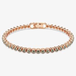 Swarovski Imber Rose Gold Tone Plated Black Crystal Tennis Bracelet 5734240