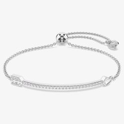 Swarovski Idyllia Rhodium Plated Silver Arrow Sliding Bracelet 5741523