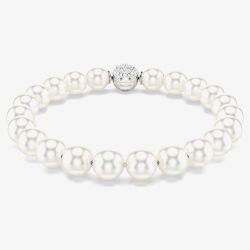 Swarovski Matrix Rhodium Plated White Crystal Pearl Bracelet 5747747