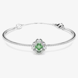 Swarovski Una Angelic Rhodium Plated Clover Bangle 5757791