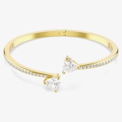 Swarovski Mesmera 18ct Yellow Gold Heart Cut Medium Bangle 5733474