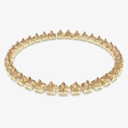 Swarovski Chroma Gold Tone Plated Spike Crystal Necklace 5613679