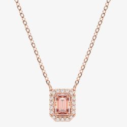 Swarovski Millenia Rose Gold Tone Plated Octagon Crystal Necklace 5614933