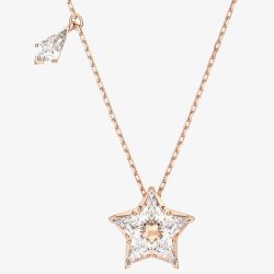 Swarovski Ladies Stella Rose Gold Plated Star Necklace 5645463