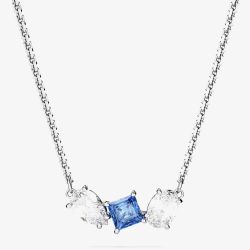 Swarovski Mesmera Blue Mixed Cuts Rhodium Plated Necklace 5668276