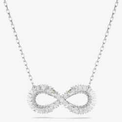 Swarovski Hyperbola Rhodium Plated White Infinity Necklace 5679434