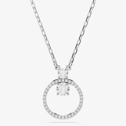 Swarovski Constella Rhodium Plated White Circle Necklace 5692261