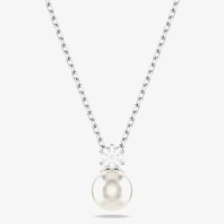 Swarovski Matrix Rhodium Plated Crystal Pearl Necklace 5693897
