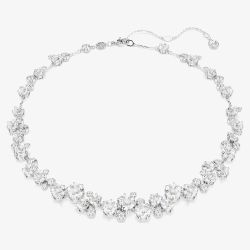 Swarovski Constella Rhodium Plated White Crystal Necklace 5722472