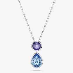 Swarovski Chroma Rhodium Plated Mixed Cut Crystal Pendant Necklace 5738473