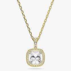 Swarovski Una Angelic 18ct Yellow Gold Cushion Cut Halo Pendant 5764761
