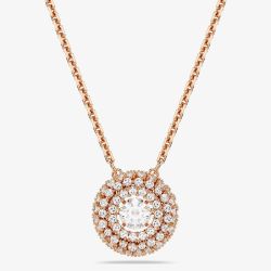 Swarovski Sublima 18ct Rose Gold Plated Round Cut Cluster Pendant 5764190